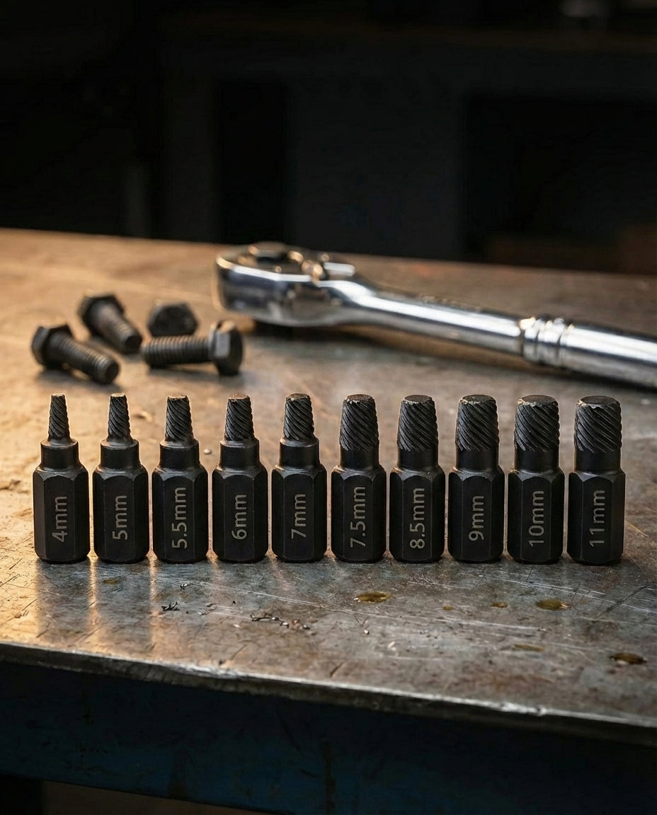 GripForce Pro 10-Piece Bolt Extractor Set