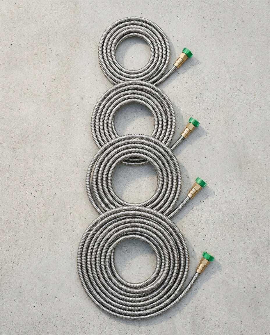 Stainless Steel Garden Hose | Brass Connector – 30 m