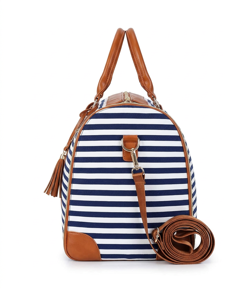 Garment Carry Bag – Foldable PU Leather Weekend Holdall