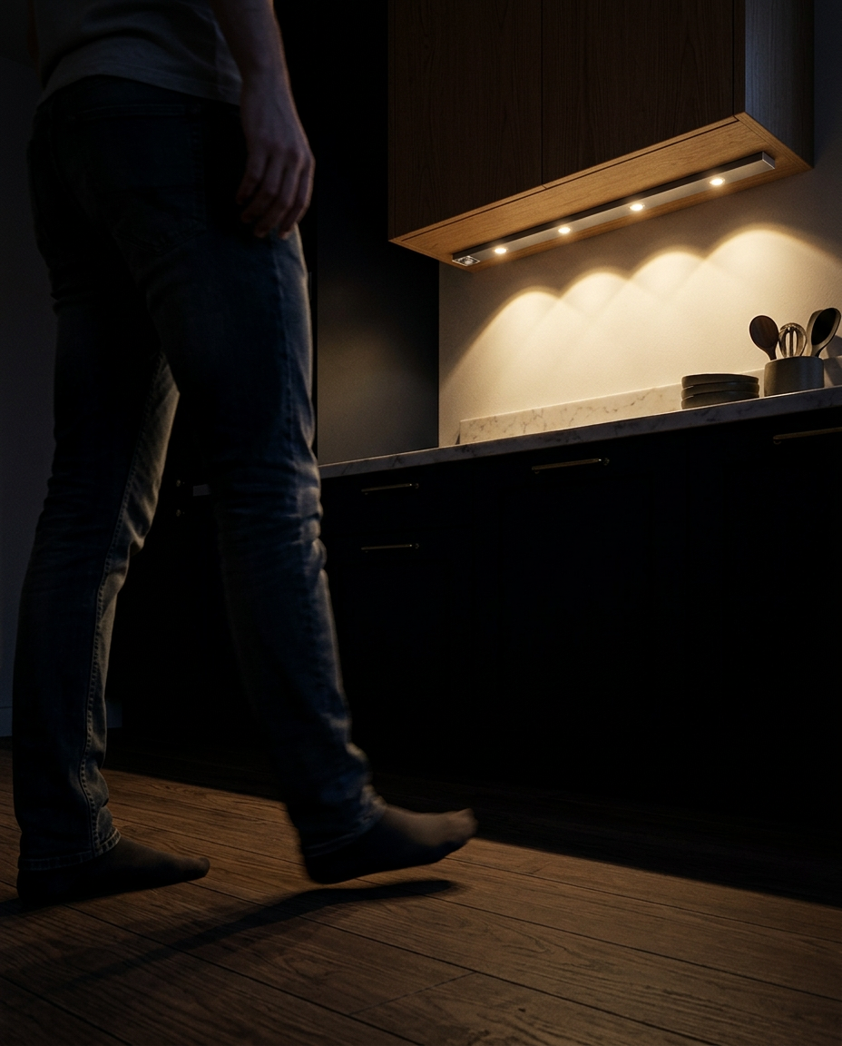 Motion Sensor LED Light Bar – Wireless Under-Cabinet Lamp