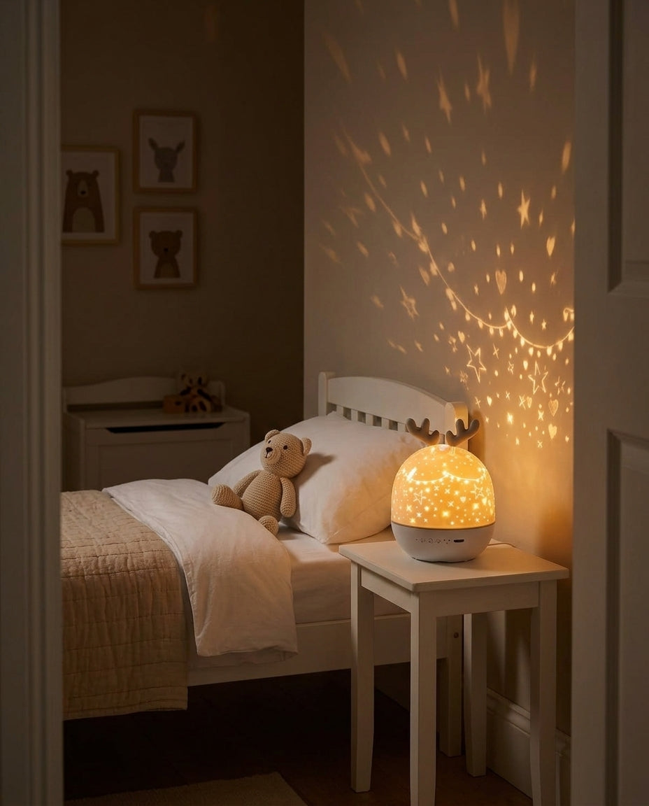 Star Projector Night Light | Kids Rotating Galaxy Lamp