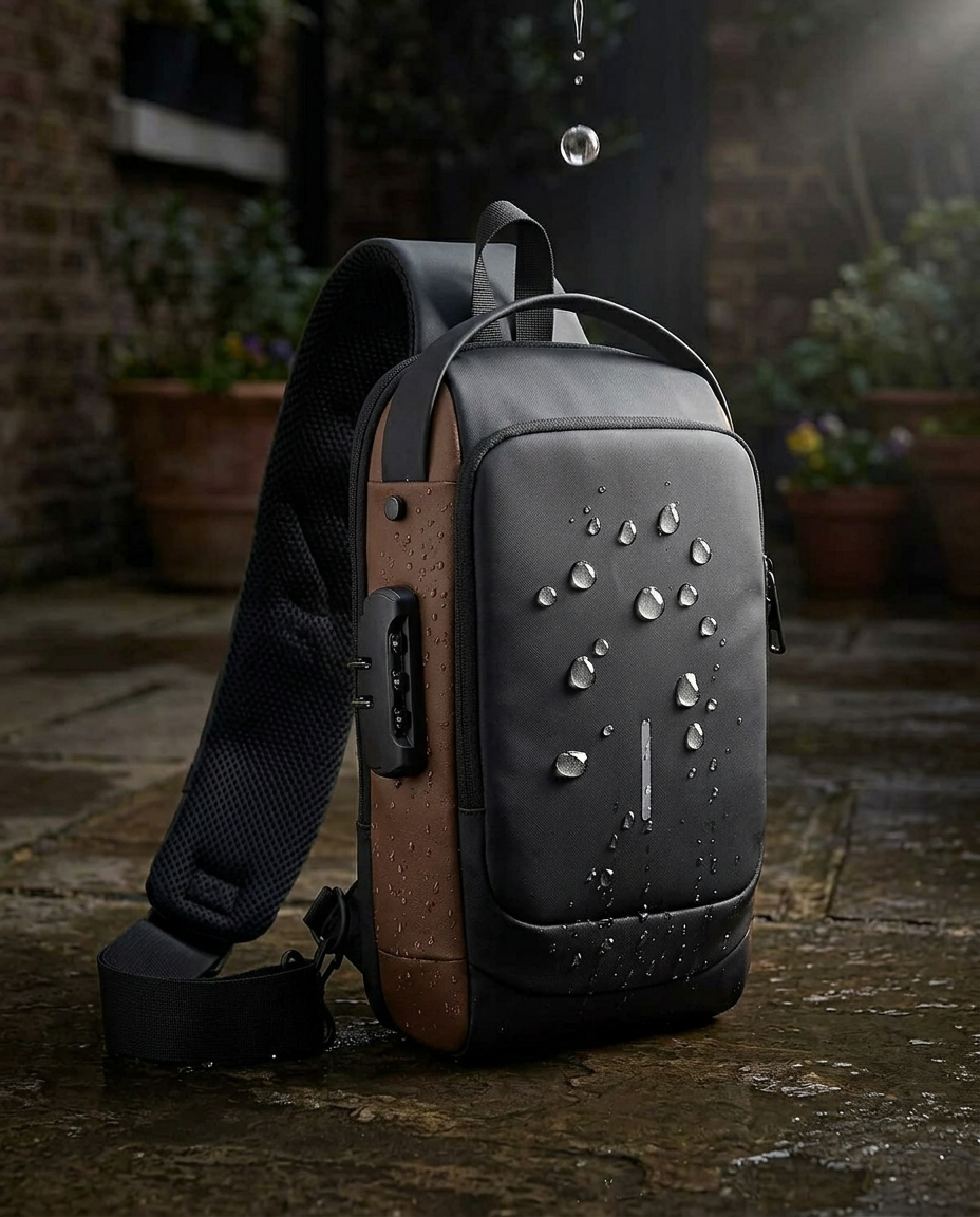 Anti-Theft Crossbody Sling Bag with USB Charging Port