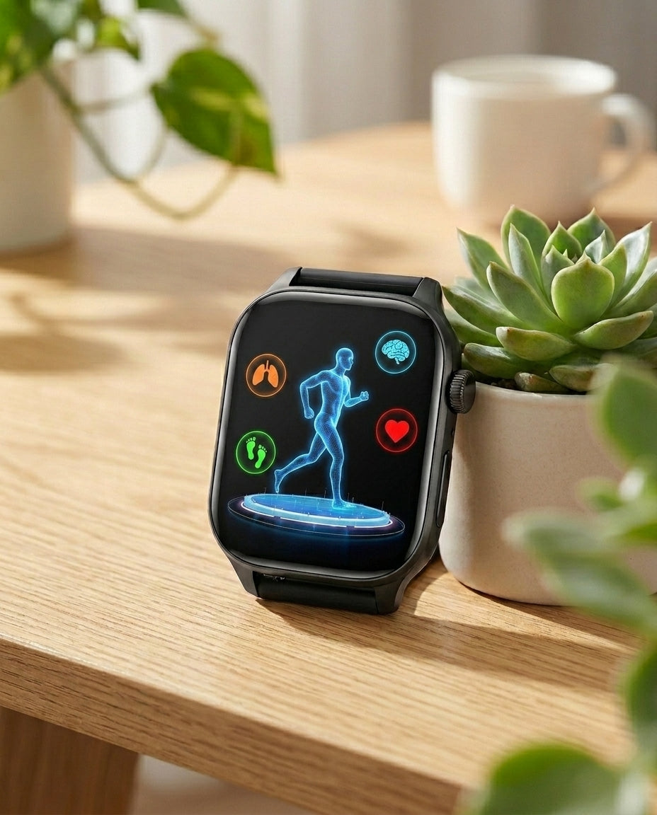 Health Smartwatch – ECG, Blood Pressure & Heart Rate Monitor