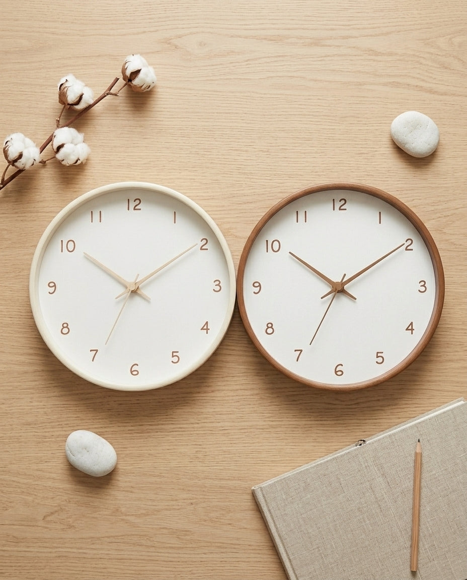 Silent Wood Wall Clock | Analogue Sweep Movement