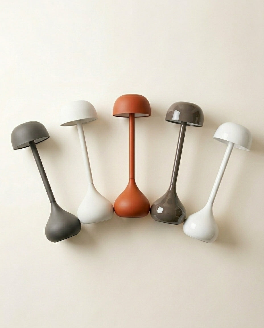 Wireless Dimmable Mushroom Table Lamp | Rechargeable
