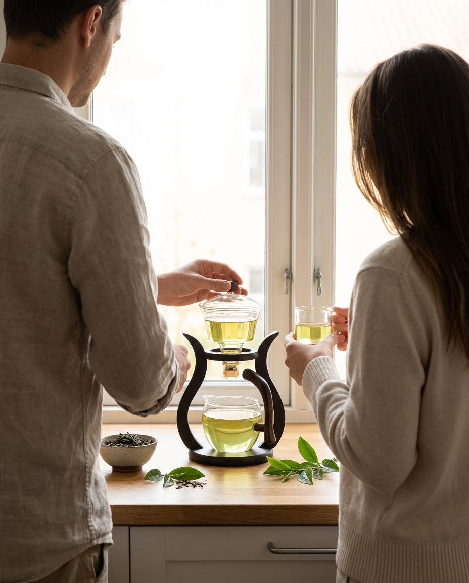 Pour-Over Glass Teapot Set | Magnetic Infuser & Drip Control