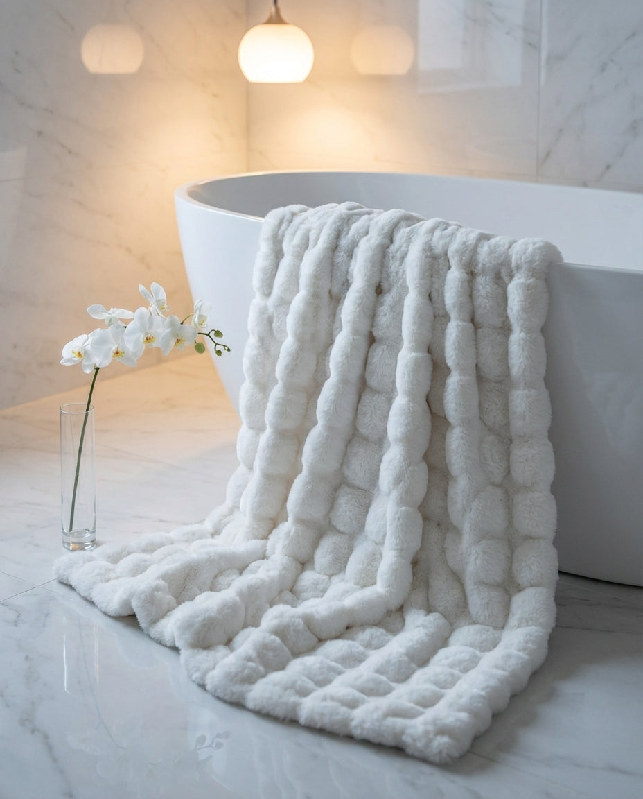 Faux Fur Throw Blanket – Luxury Snuggle Wrap