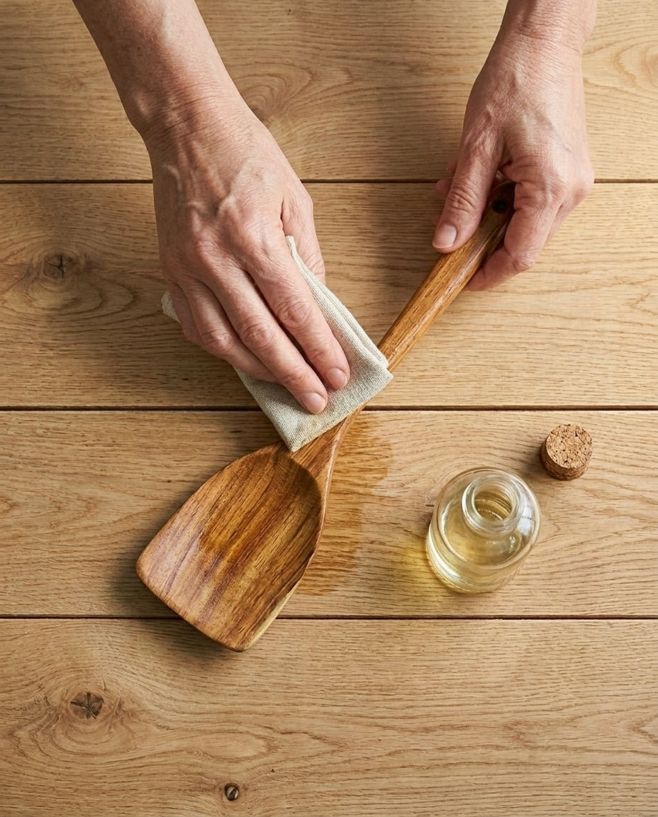 Wooden Kitchen Utensil Set – 9-Piece Teak Cook's Collection
