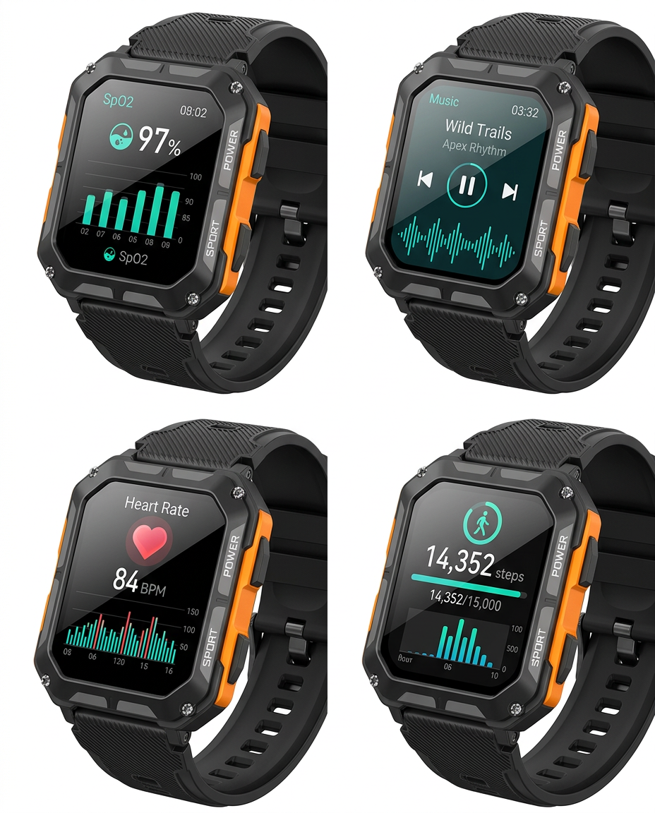 Rugged Smart Watch | Outdoor Tactical Sport Smartwatch