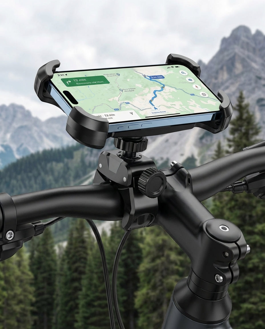 Bike Phone Mount – 360° Rotation | Fits All Bikes