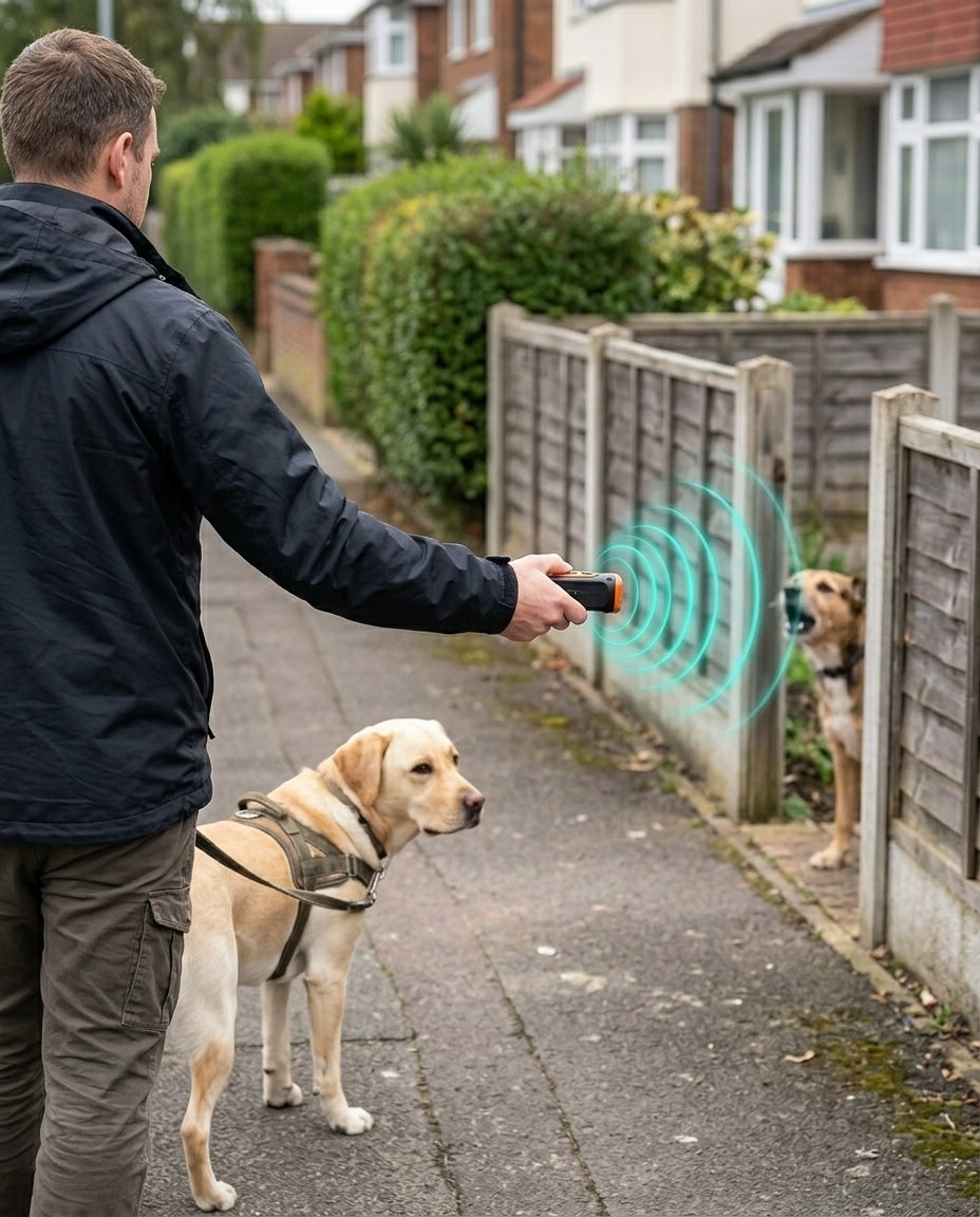 Ultrasonic Anti-Barking Device – Rechargeable with LED Torch