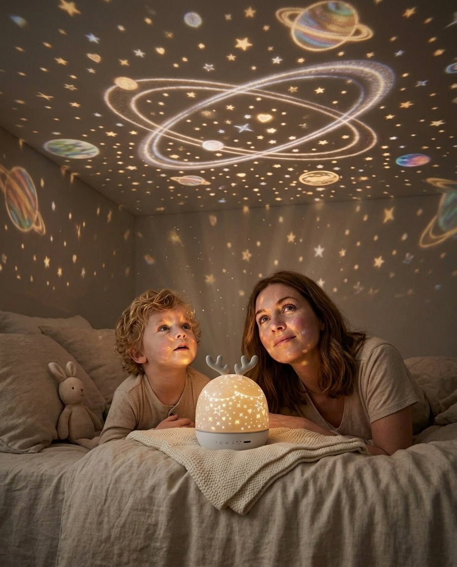 Star Projector Night Light | Kids Rotating Galaxy Lamp