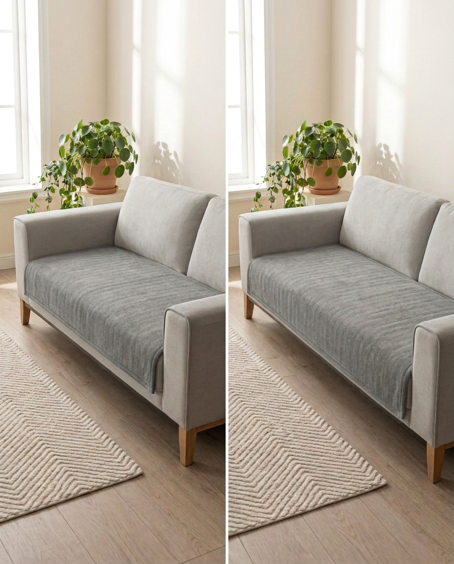 Non-Slip Fleece Sofa Cover | Couch Protector Mat