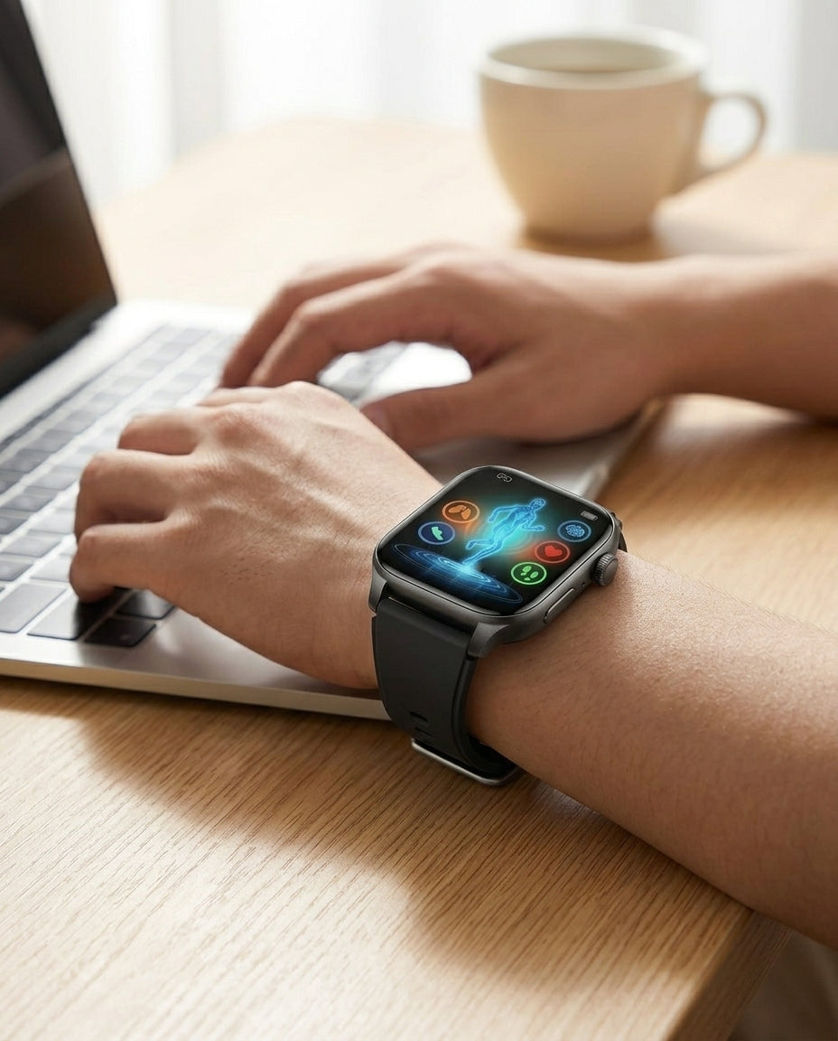 Health Smartwatch – ECG, Blood Pressure & Heart Rate Monitor