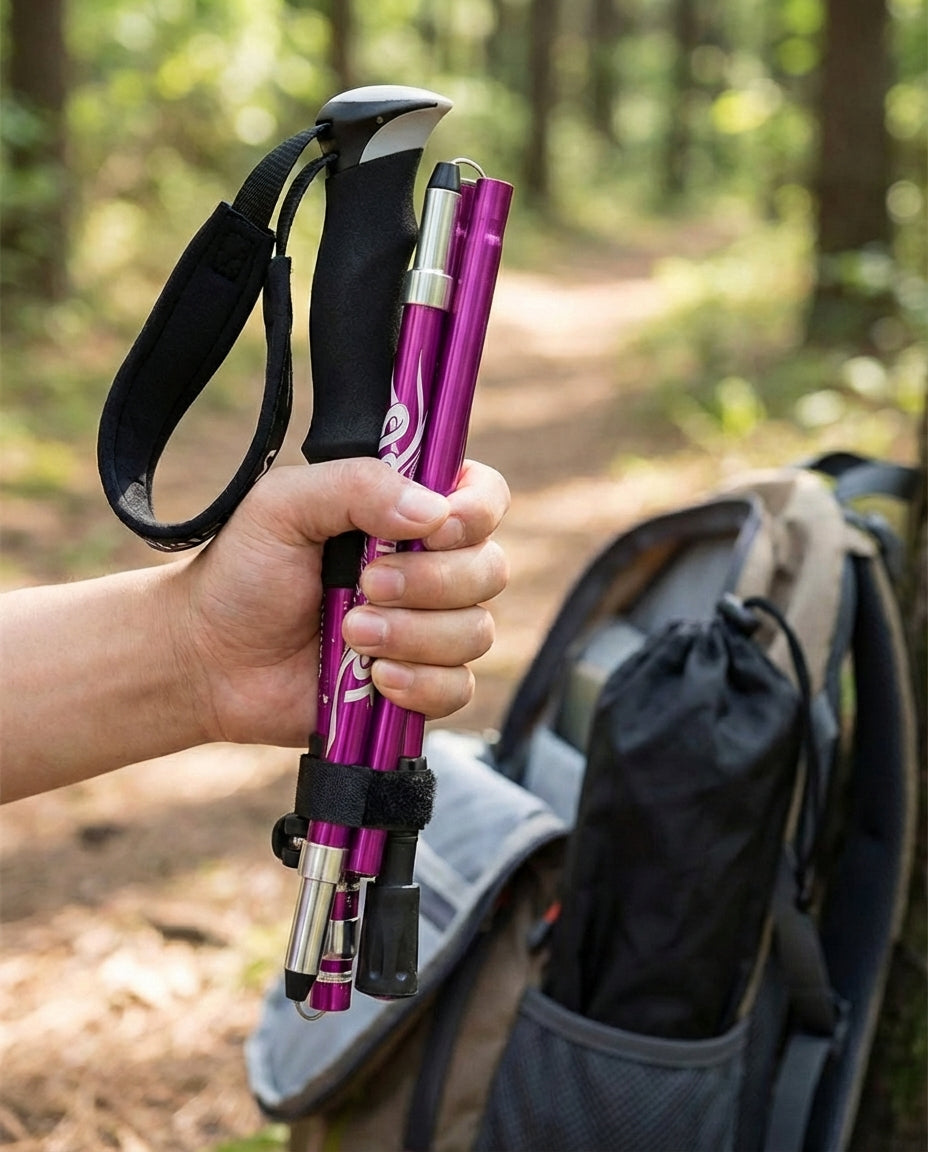 Folding Trekking Pole | Adjustable Telescopic Walking Sticks