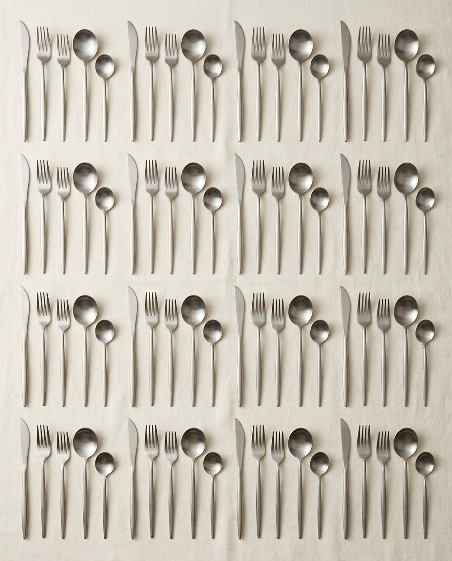 Minimalist Cutlery Set – Matte Finish Flatware for 4–16