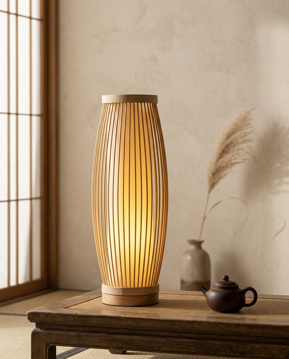 Japanese Table Lamp – Bamboo Zen Light | 4 Sizes