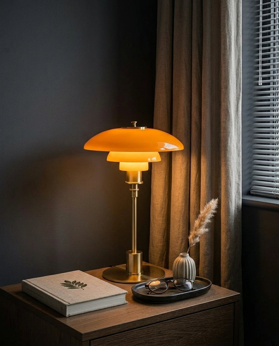 Danish LED Table Lamp – Scandinavian Design | Iron & Glass