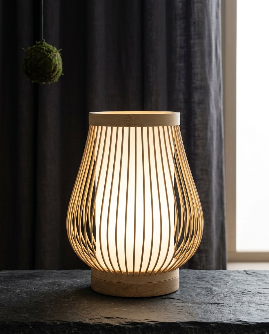 Japanese Table Lamp – Bamboo Zen Light | 4 Sizes