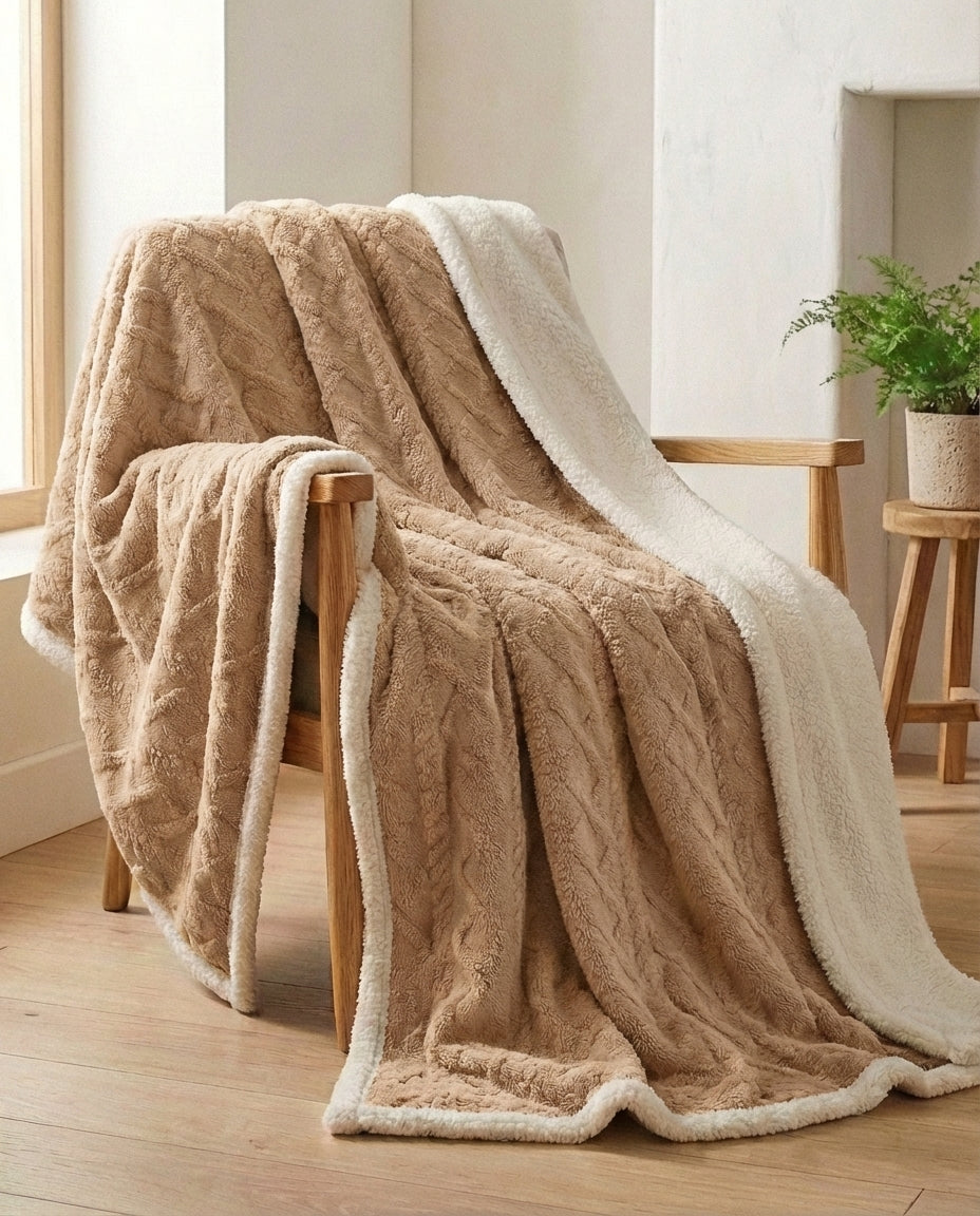 Lambswool Fleece Winter Blanket | Heavyweight & Warm
