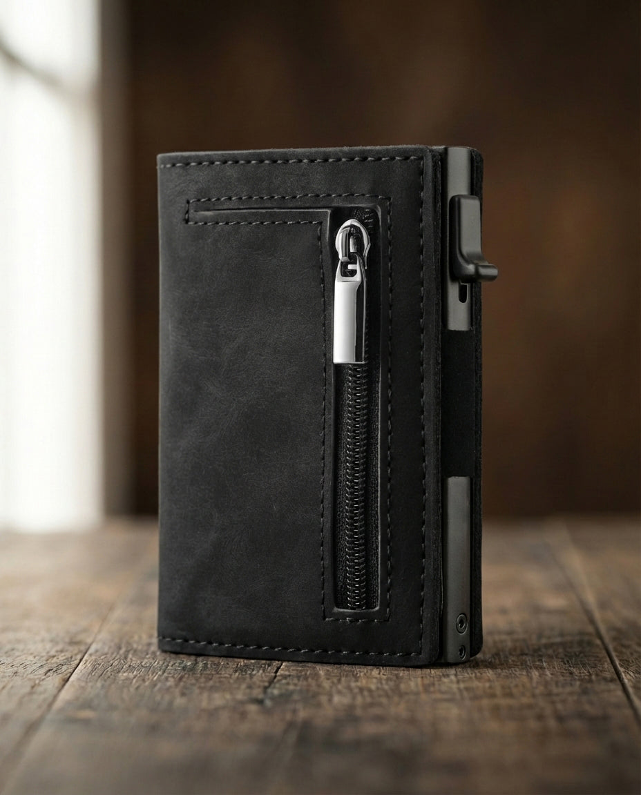 RFID Blocking Slim Wallet – SlimVault Card Carrie
