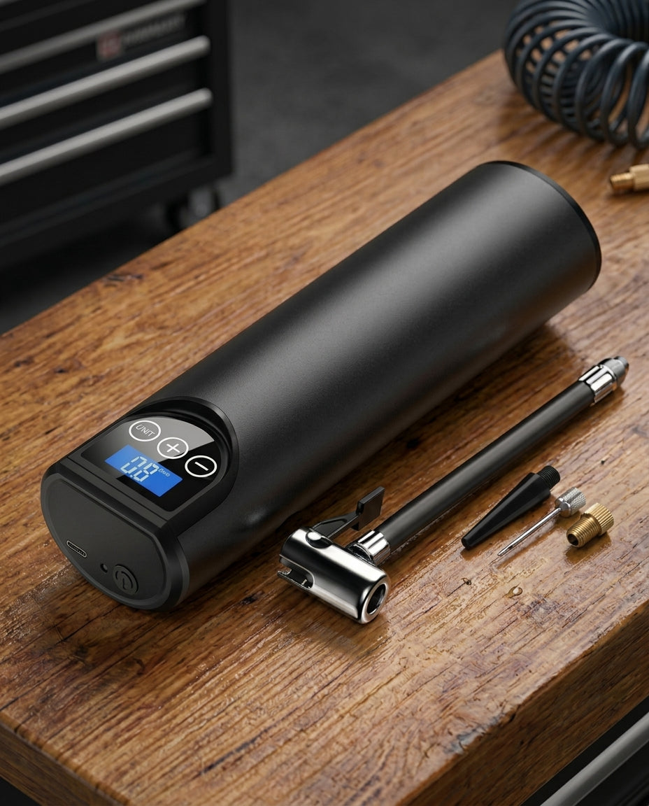 Portable Electric Air Compressor | Digital Pressure Display