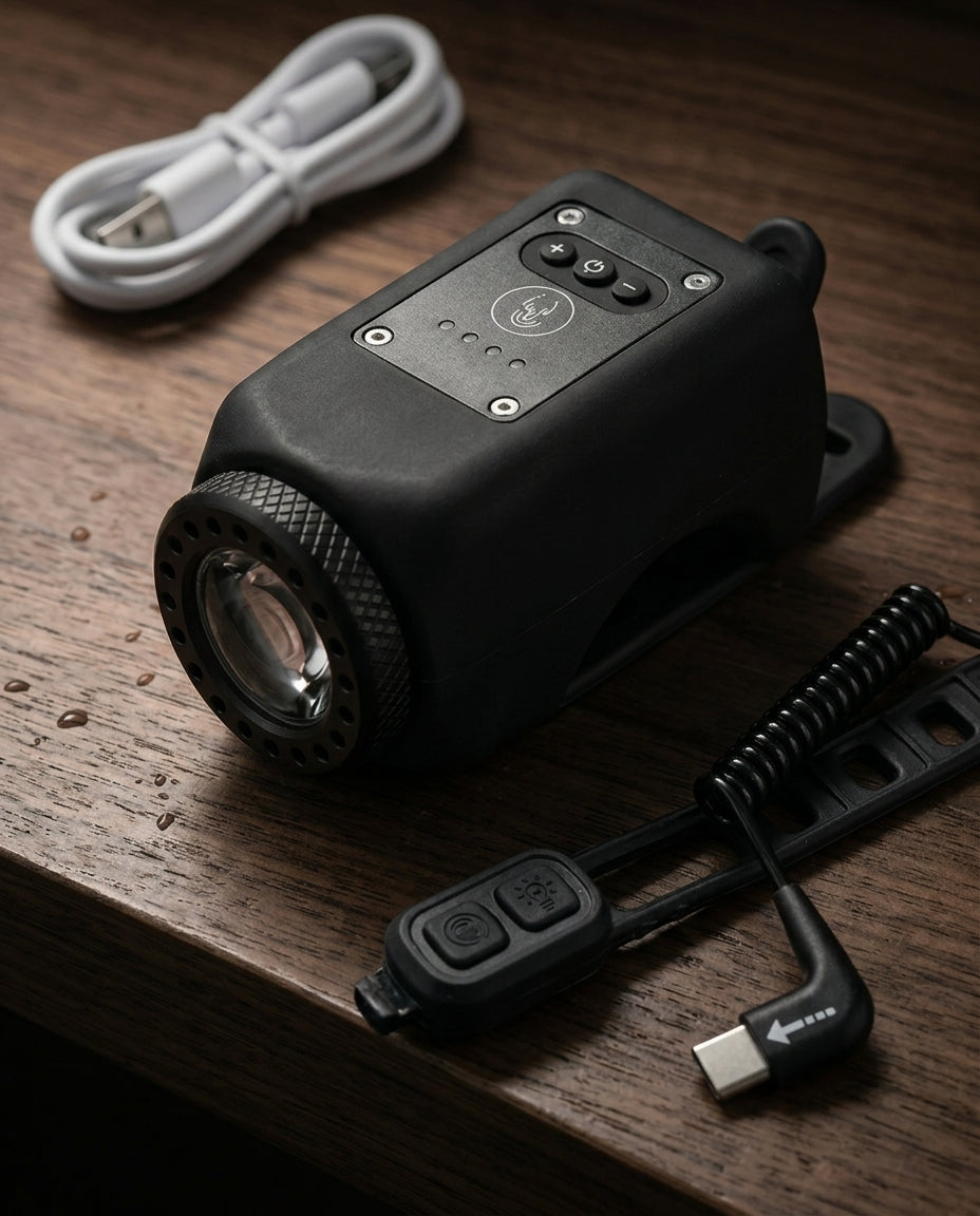 StreetGuard Cycle Beacon | 110dB Horn & COB Headlight in One