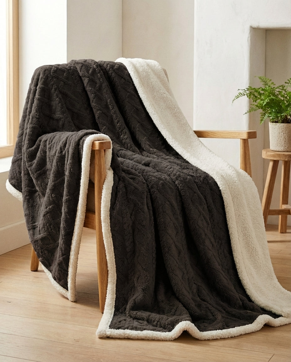 Lambswool Fleece Winter Blanket | Heavyweight & Warm