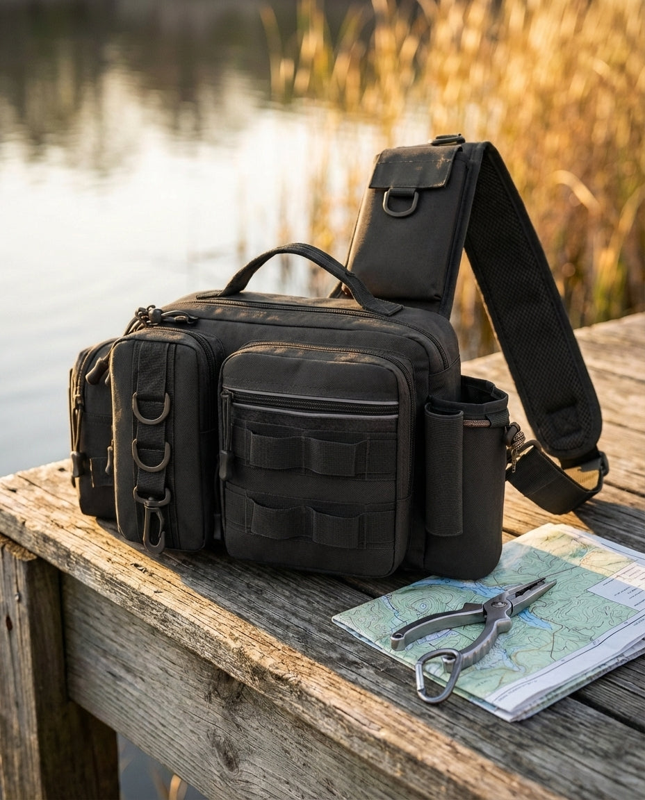 Fishing Shoulder & Waist Bag | Rod Holder Tackle Bag