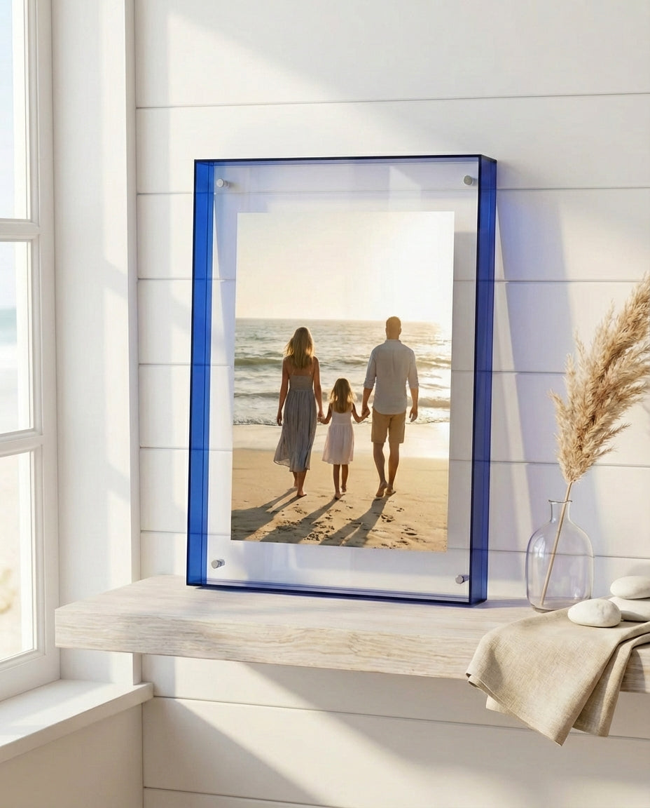 Coloured Acrylic Photo Frame | Modern Minimalist Design
