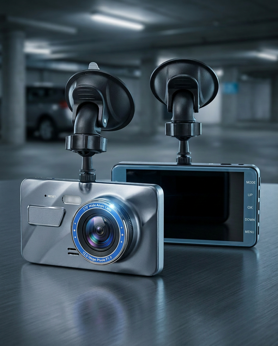 Dual Dashcam Front & Rear 1080P | Night Vision, G-Sensor