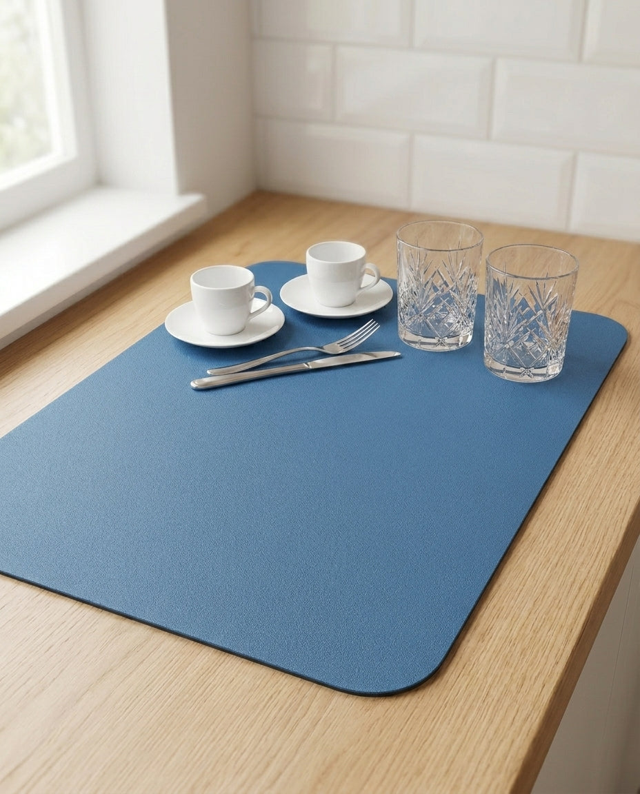 Kitchen Drying Mat – Fast-Absorbing Diatomite Dish Mat