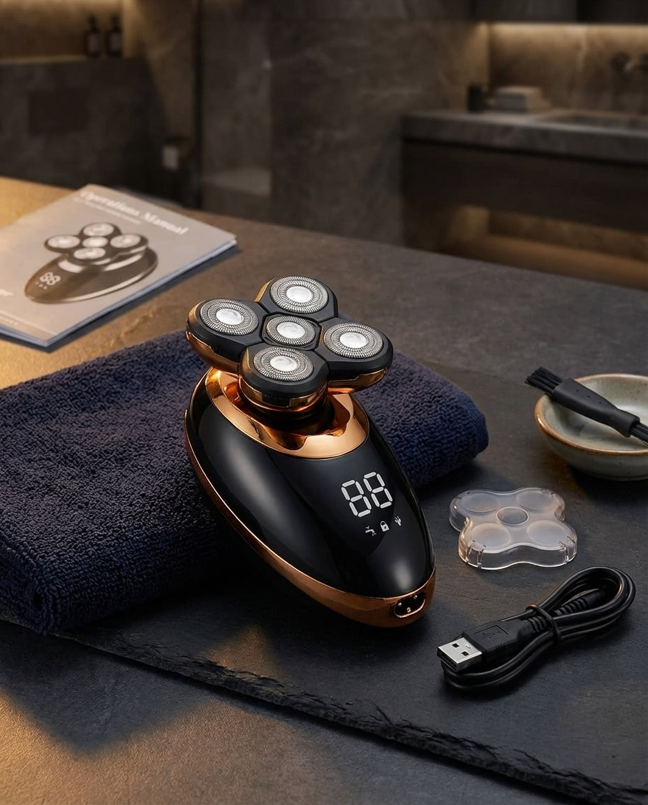 Men's Rotary Shaver – Waterproof Wireless Trimmer