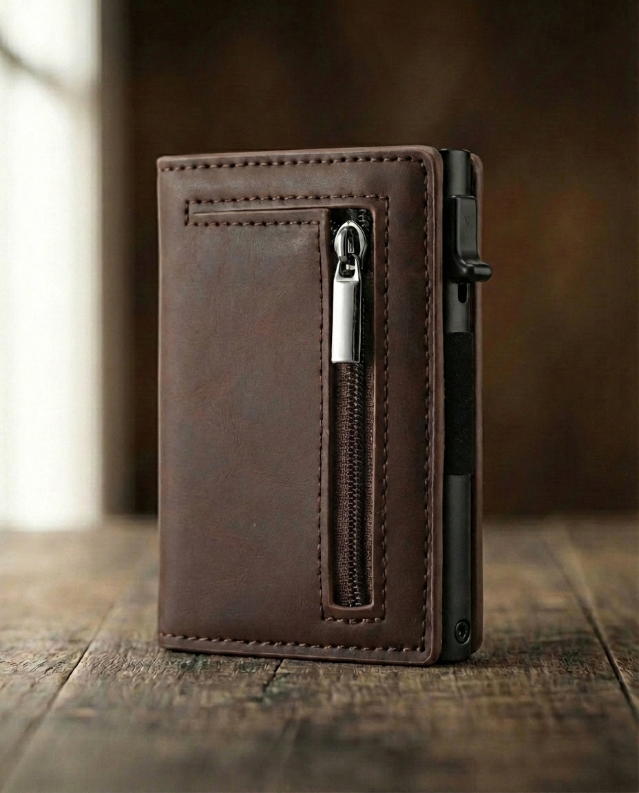 RFID Blocking Slim Wallet – SlimVault Card Carrie