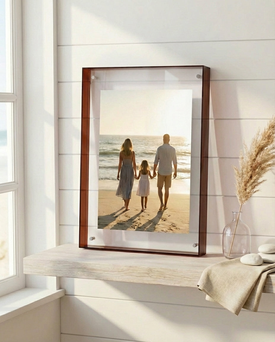 Coloured Acrylic Photo Frame | Modern Minimalist Design