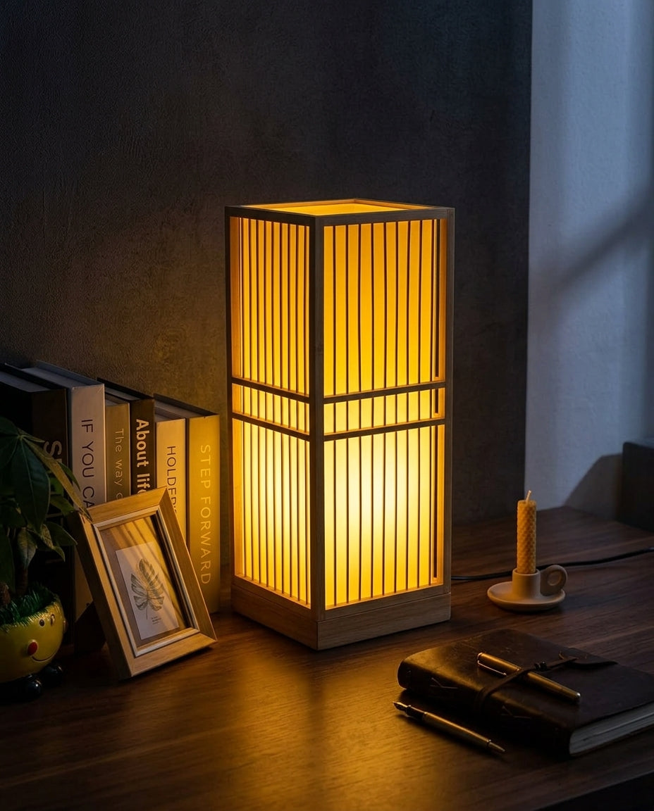 Japanese Table Lamp – Bamboo Zen Light | 4 Sizes