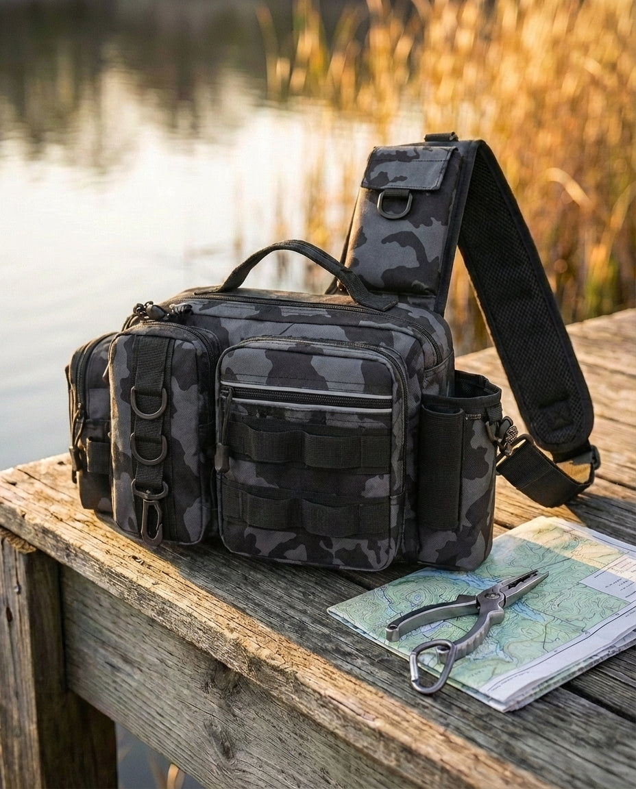 Fishing Shoulder & Waist Bag | Rod Holder Tackle Bag