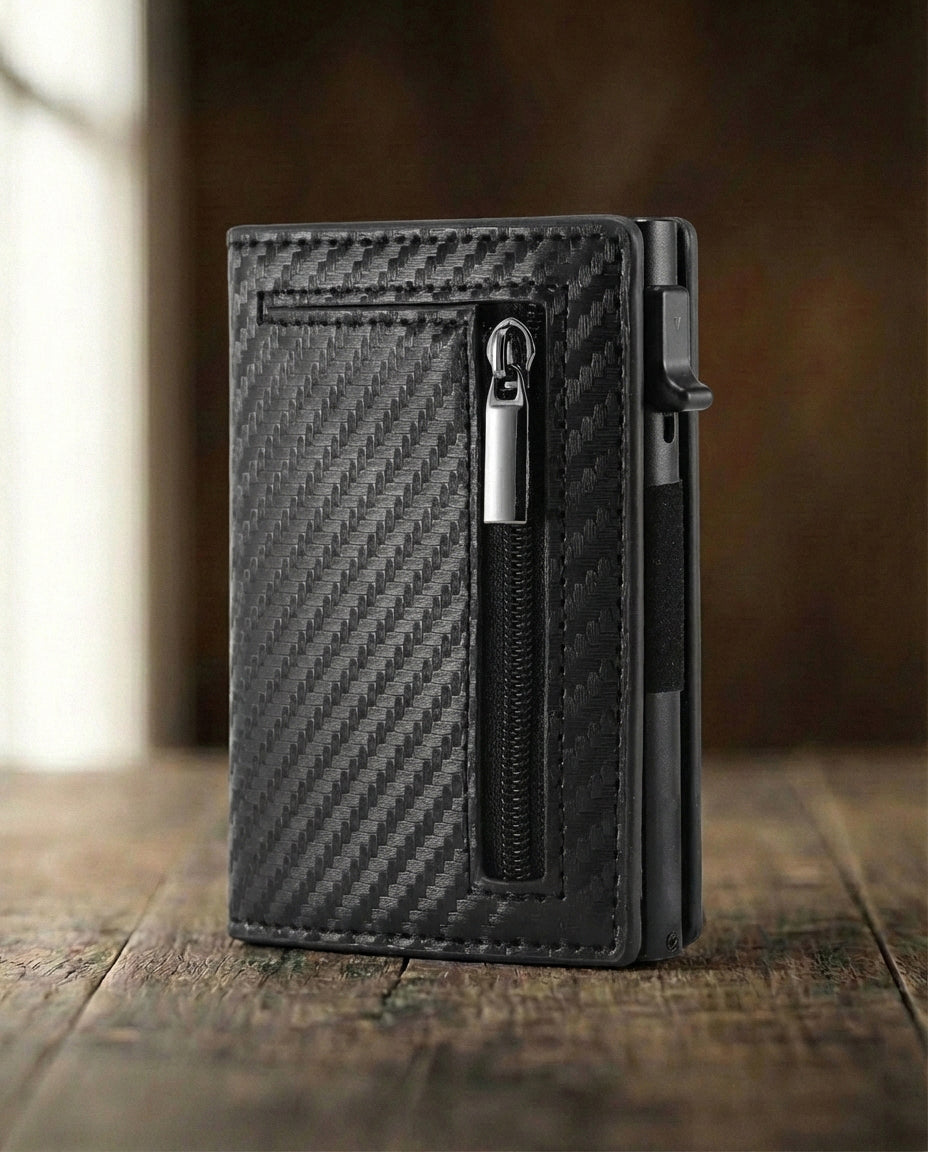 RFID Blocking Slim Wallet – SlimVault Card Carrie