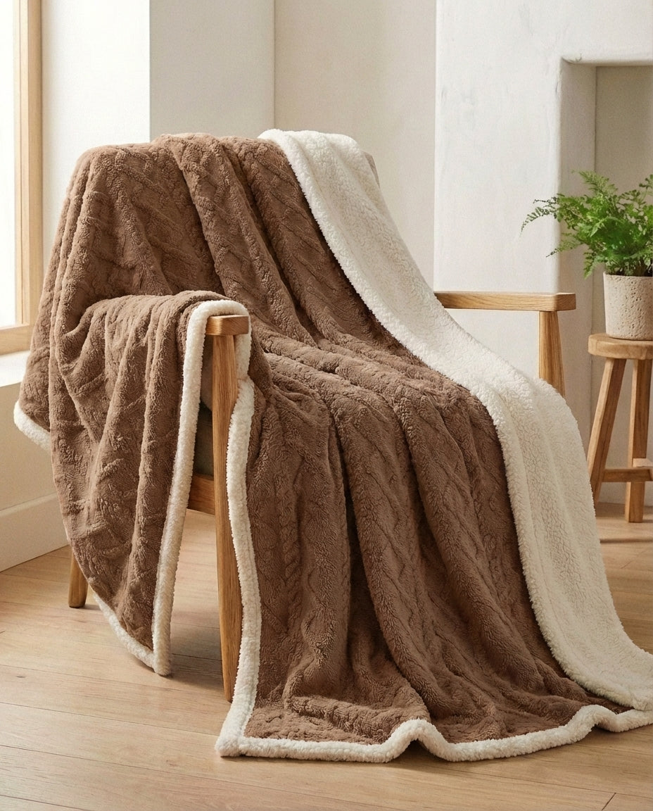 Lambswool Fleece Winter Blanket | Heavyweight & Warm