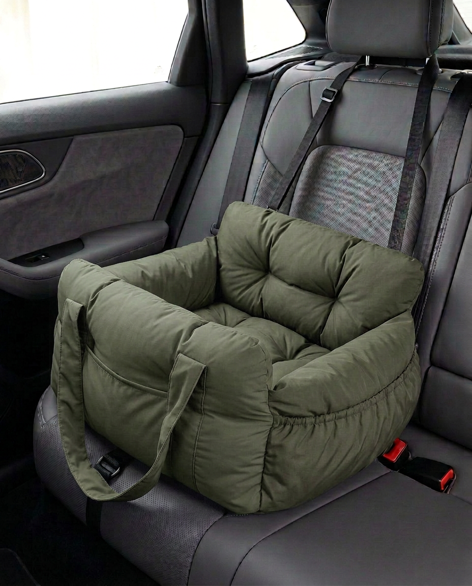 Dog Car Seat Bed | Cosy Ride Bolster – Safe & Washable