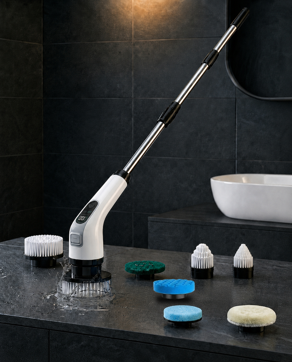 Electric Spin Scrubber with 7 Attachments | Cordless