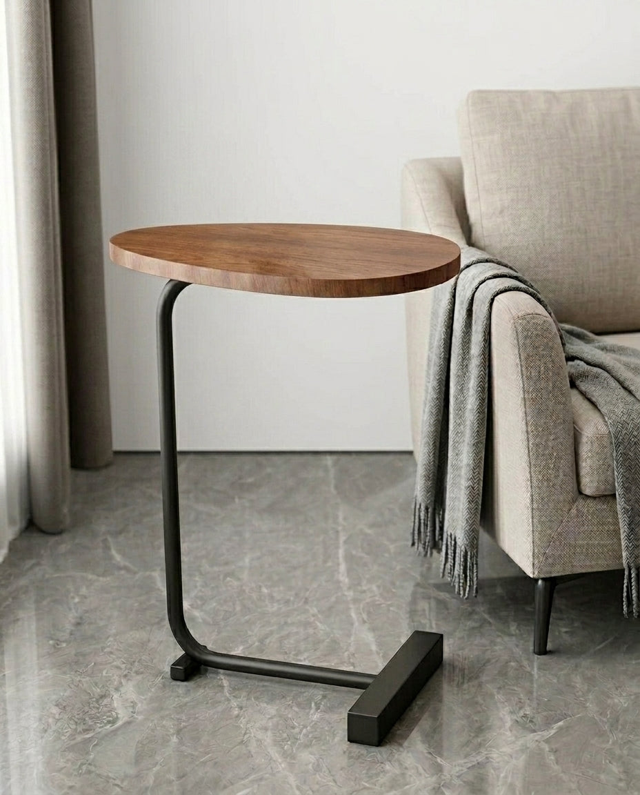 Compact Side Table for Living Room | Slimline Arc