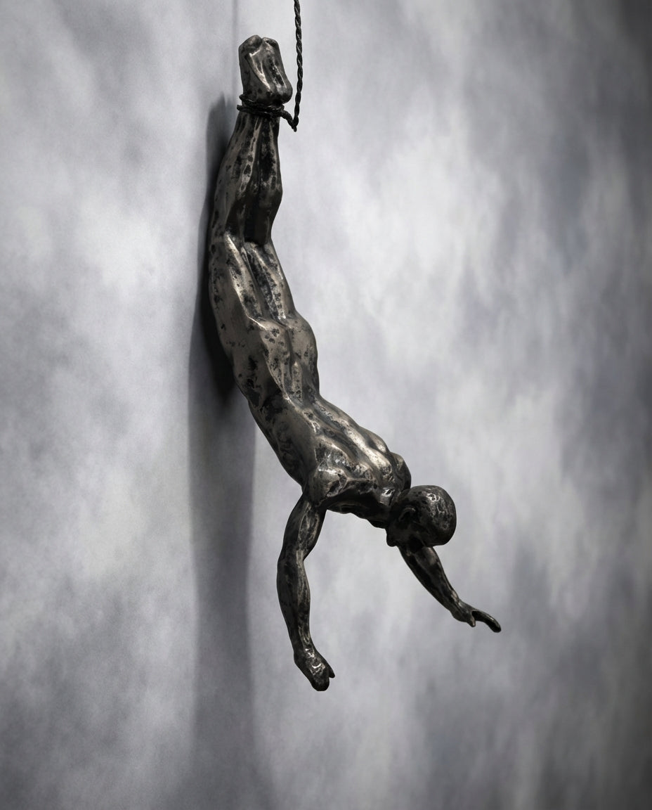 Climbing Man Wall Art Set | 3-Piece Resin Sculpture Decor