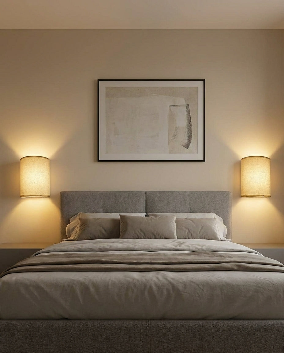 Wireless Wall Lights | 2-Pack Dimmable Linen Shades