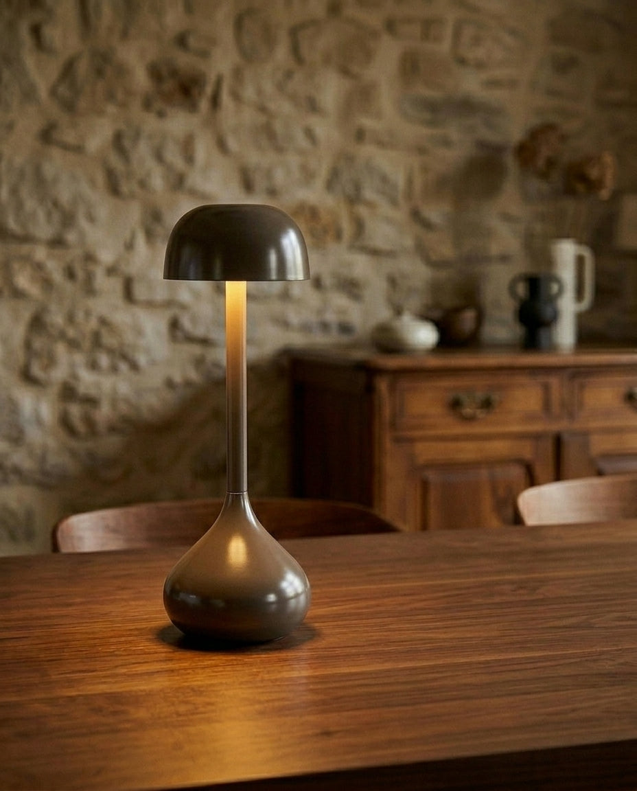 Wireless Dimmable Mushroom Table Lamp | Rechargeable