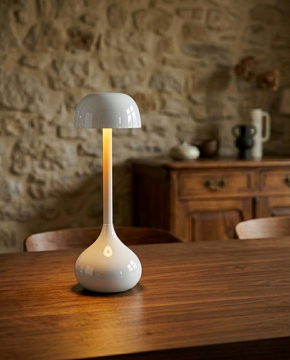 Wireless Dimmable Mushroom Table Lamp | Rechargeable