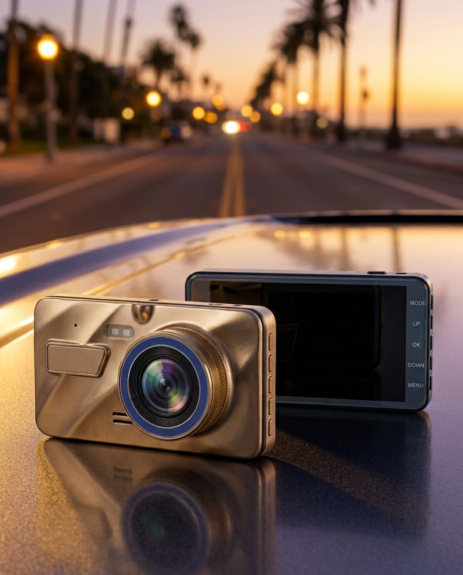 Dual Dashcam Front & Rear 1080P | Night Vision, G-Sensor
