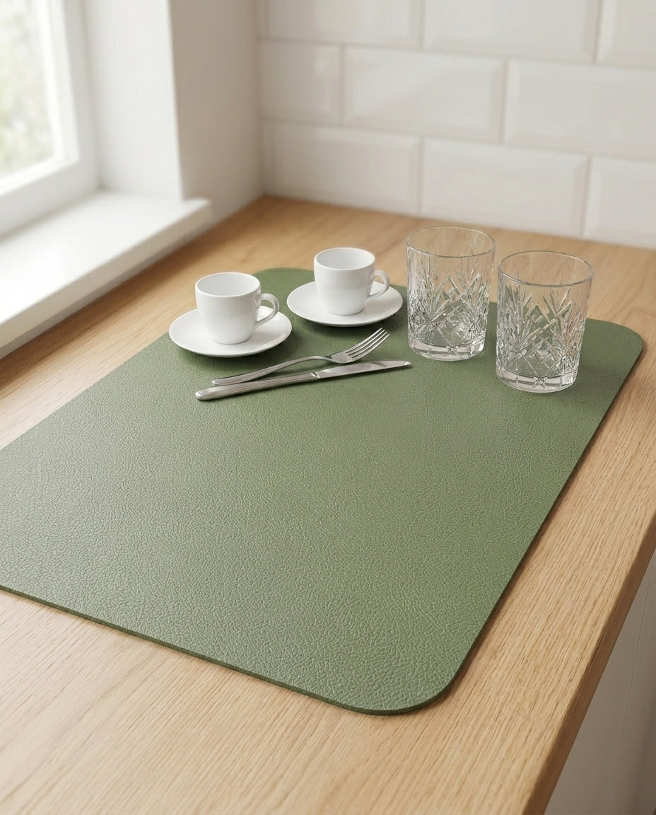 Kitchen Drying Mat – Fast-Absorbing Diatomite Dish Mat