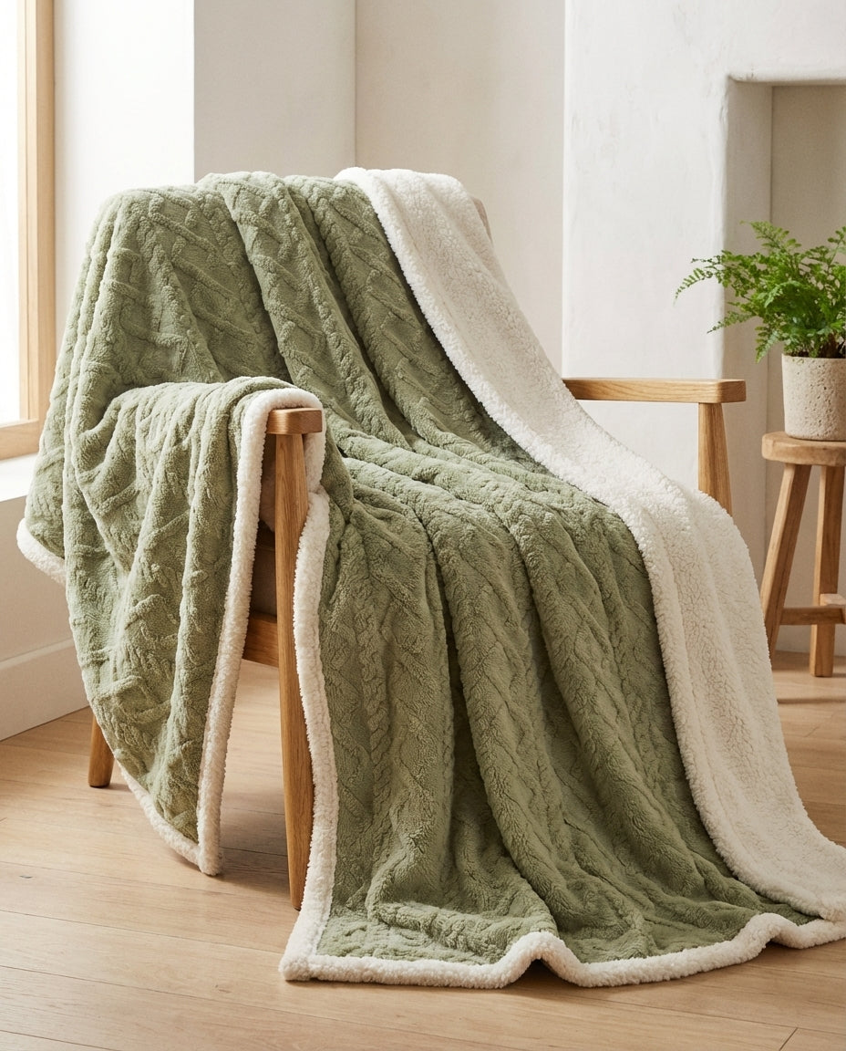 Lambswool Fleece Winter Blanket | Heavyweight & Warm