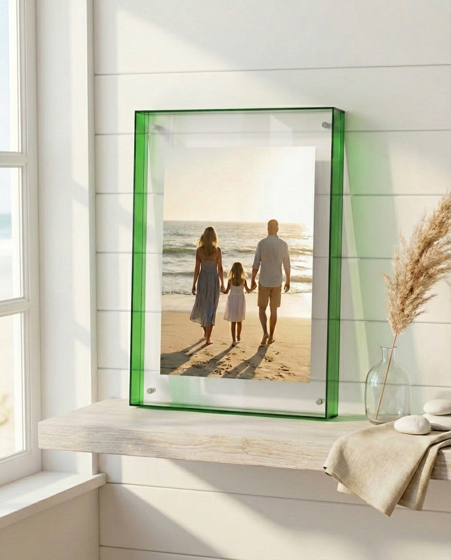 Coloured Acrylic Photo Frame | Modern Minimalist Design